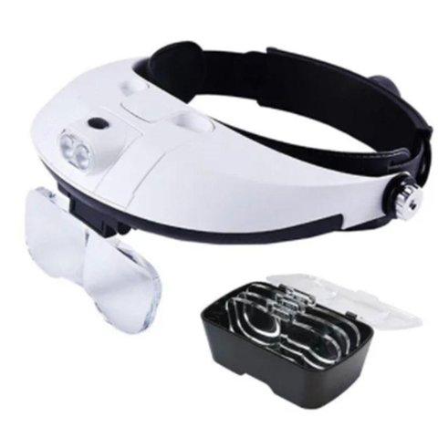 Lupa Cabeça Luz Led Estética Iluminação Tatuador e Studios