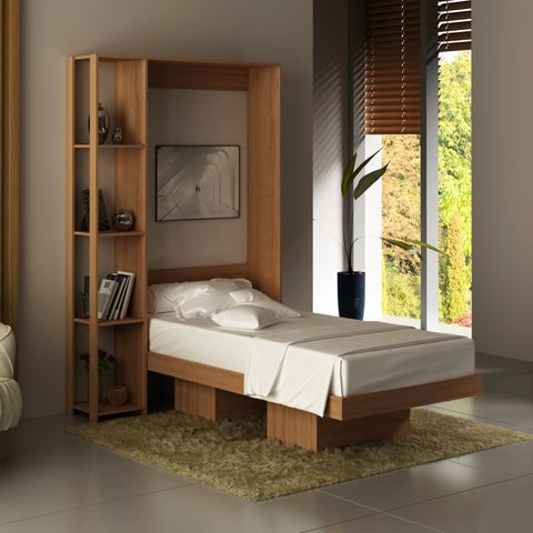 Cama Articulada Solteiro 4 Prateleiras 2 Nichos 128,5X193Cm Cm8013