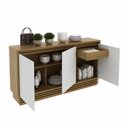 Ver imagem 4 de Balcão Buffet 3 Portas 1 Gaveta BB2610 Tecnomobili Bege/Marrom