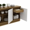 Ver imagem 5 de Balcão Buffet 3 Portas 1 Gaveta BB2610 Tecnomobili Bege/Marrom