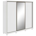 Ver imagem 2 de Guarda-roupa Casal 100% Mdf 3 Portas 6 Gavetas Vitta 2,70 Glass e Pés Branco