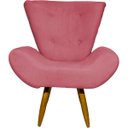 Ver imagem 3 de Kit 2 Poltronas Decorativas Para Sala Recepção Escritório Consultório + Puff Emilia Suede