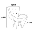 Ver imagem 6 de Kit 2 Poltronas Decorativas Para Sala Recepção Escritório Consultório + Puff Emilia Suede