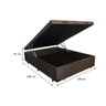 Cama Box Baú Casal Suede Marrom com Colchão - Portobel - Ecstasy Molas Ensacadas - 3