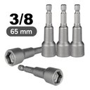 Ver imagem 3 de Kit Soquetes Canhão 3/8 Polegadas Furadeira e Parafusadeira