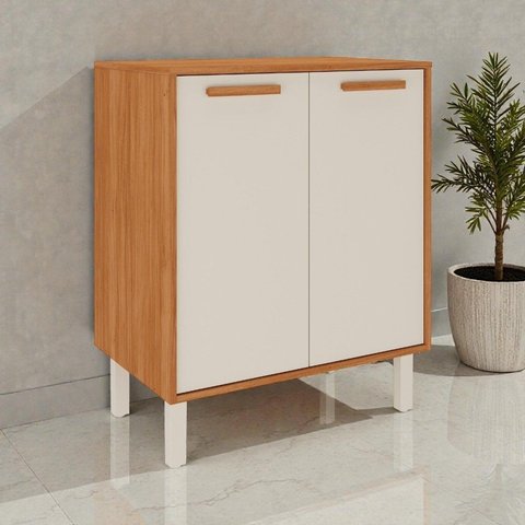 Balcão Cozinha 2 Portas 70cm com Tampo Itafriz Itatiaia Marrom/Cinamomo/Off White