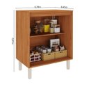 Ver imagem 4 de Balcão Cozinha 2 Portas 70cm com Tampo Itafriz Itatiaia Marrom/Cinamomo/Off White