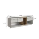Ver imagem 2 de Rack para Tv até 55 Polegadas com 3 Gavetas e 1 Nicho com Iluminação em Led Rgb Ra8036 Mel e