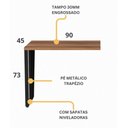 Ver imagem 4 de Escrivaninha Penteadeira Compacta 90x73cm Yaris Home YAR9145 Marrom/Preto - Gebb Work