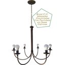 Ver imagem 7 de Lustre Artesanal Rustico Simples 6l Quarto Sala Decorativo