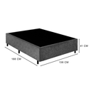 Ver imagem 2 de Cama Box Casal 138 Suede Cinza com Colchão Pillow Angel Molas Ensacadas 62x138x188