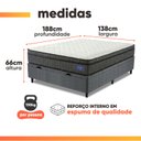 Ver imagem 4 de Cama Box Baú Colchão Casal Ortopédico D33 Euro Pillow Ultra 138x188x66cm