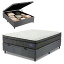 Ver imagem 1 de Cama Box Baú Colchão Casal Ortopédico D33 Euro Pillow Ultra 138x188x66cm