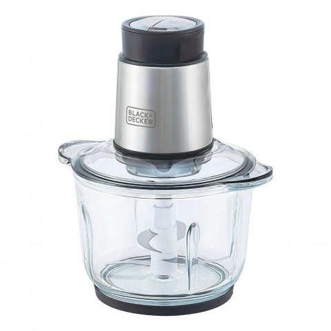 Mini Processador de Alimentos Black + Decker MP300G-B2 2 Velocidades Vidro 2L 110V