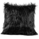 Ver imagem 1 de Capa de Almofada Plush Pelúcia Preto 45cm X 45cm Pelo Alto
