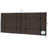 Cabeceira de Cama Casal Box 140cm Estofada Ellegancy Marrom - 4