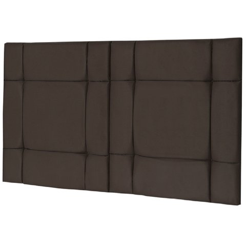 Cabeceira de Cama Casal Box 140cm Estofada Ellegancy Marrom