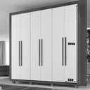 Ver imagem 5 de Guarda Roupa Itália 6 Portas 3 Gavetas 7 Prateleiras Cinamomo Off