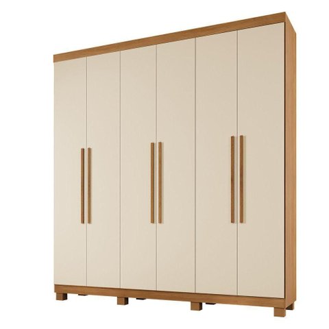 Guarda Roupa Itália 6 Portas 3 Gavetas 7 Prateleiras Cinamomo Off