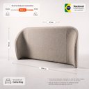 Ver imagem 4 de Cabeceira Estofada Alure para Cama King de 193cm Orgânica Curva Linhão Bege - Desk Design