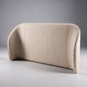 Ver imagem 1 de Cabeceira Estofada Alure para Cama King de 193cm Orgânica Curva Linhão Bege - Desk Design