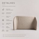 Ver imagem 3 de Cabeceira Estofada Alure para Cama King de 193cm Orgânica Curva Linhão Bege - Desk Design