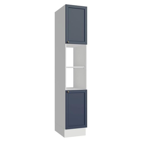 Paneleiro 40 Cm 2 Portas e 2 Nichos Branco/azul Vik Madesa