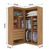 Guarda Roupa Casal de Canto 4 Portas 4 Gavetas Viena Móveis Europa - 5