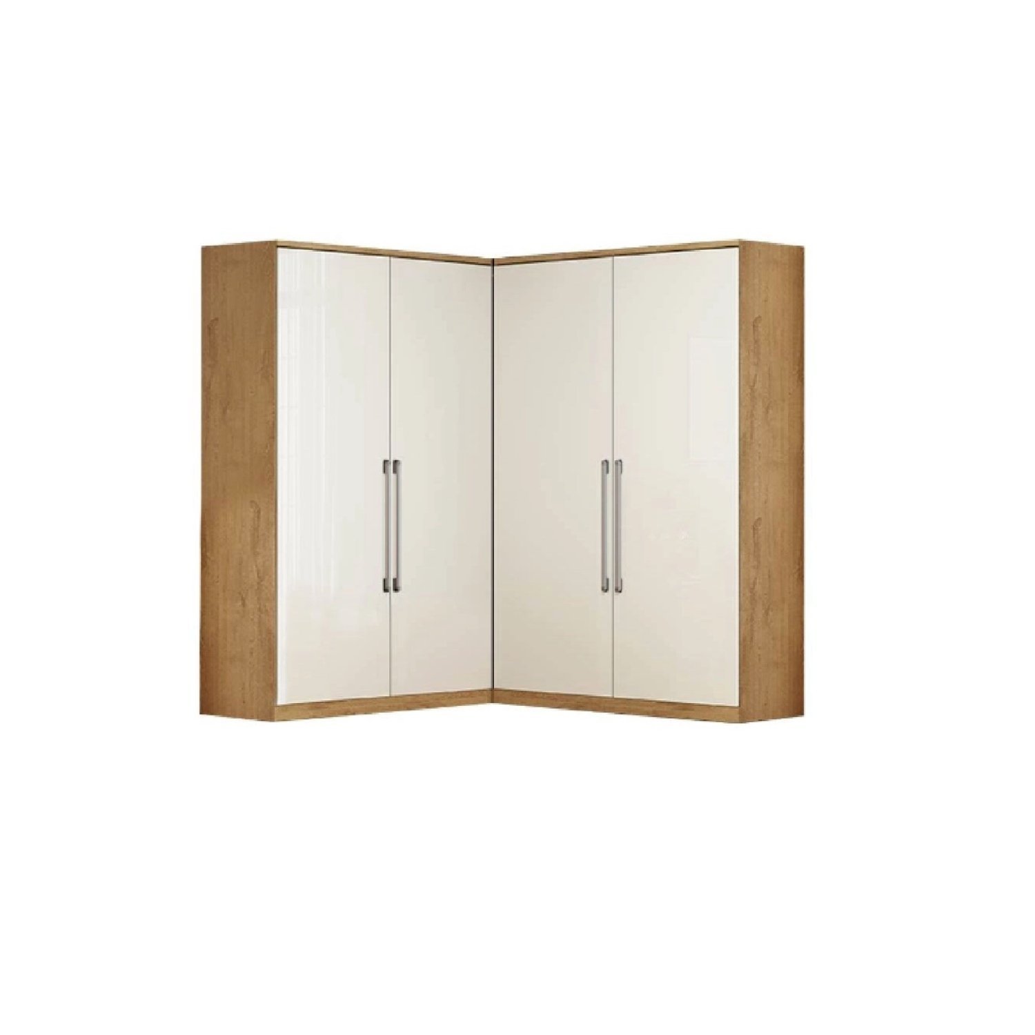 Guarda Roupa Casal de Canto 4 Portas 4 Gavetas Viena Móveis Europa