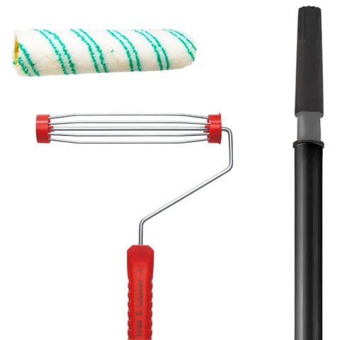 Cabo Extensor 1,28m + Suporte Garfo Gaiola 23cm + Rolo 23cm em Poliamida 8mm