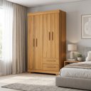 Ver imagem 4 de Guarda Roupa Notável Nt 6010 4 Portas 2 Gavetas 187cm Freijó Texturizado