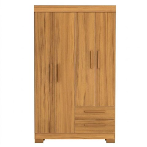 Guarda Roupa Notável Nt 6010 4 Portas 2 Gavetas 187cm Freijó Texturizado