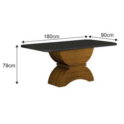 Conjunto Sala de Jantar Mesa 180cm com 6 Cadeiras Atenas Leifer - 2 Conjunto Sala de Jantar Mesa 180cm com 6 Cadeiras Atenas Leifer - 2