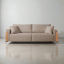 Ver imagem 7 de Sofá Fixo Heitor 3 Lugares Luxo Pé de Metal 2,0m Castellar Móbile Bege Linho Cappuccino