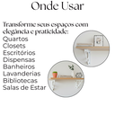 Ver mais imagens de 4 Suportes de Prateleira Mão Francesa Aço Resistente Acabamento Moderno Formato Triangular