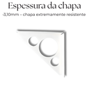 Ver imagem 4 de 4 Suportes de Prateleira Mão Francesa Aço Resistente Acabamento Moderno Formato Triangular