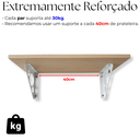 Ver imagem 5 de 4 Suportes de Prateleira Mão Francesa Aço Resistente Acabamento Moderno Formato Triangular