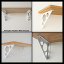 Ver imagem 2 de 4 Suportes de Prateleira Mão Francesa Aço Resistente Acabamento Moderno Formato Triangular