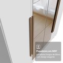 Ver imagem 6 de Guarda-Roupa Solteiro 4 Portas Batentes com Espelho Branco/Branco/Rustic Saturno Madesa