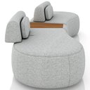 Ver imagem 7 de Sofá 4 Lugares Orgânico para Sala Living com Puff 302cm Vasti M03 Linho Cinza - Lyam Decor