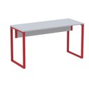 Ver imagem 1 de Mesa Escritório P25 Tub Pandin 170 Cm (larg) X 70 Cm (prof) Tampo Mdp Cinza Pé Aço Tubular
