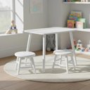 Ver imagem 2 de Conjunto Mesa Infantil com 2 Banquetas Multimóveis Cr50280 Branco
