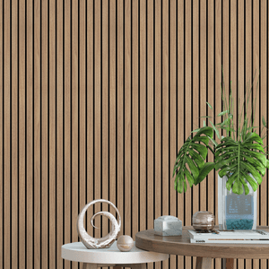 Papel de Parede Madeira Ripado Cerejeira