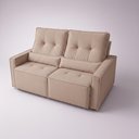 Ver imagem 1 de Sofá Retratil 2 Lugares 160m Luxemburgo Bege