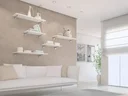Ver imagem 2 de Par Fit Plus Suporte Mão Francesa Prateleira Madeira Vidro
