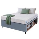 Ver imagem 1 de Cama Box Baú Base Sider Queen Cinza + Colchão Umaflex Fit Firm D33 Altura 17cm - Orthocamas