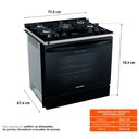 Ver imagem 3 de Fogão Brastemp 5 Bocas Embutir Mesa de Vidro BYS5VCE