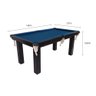 Mesa de Snooker Residencial 1,85 x 1,07m Tecido Azul - 2
