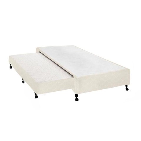 Cama Box c/Auxiliar Especial Castor Tecido Clean 69x188x27