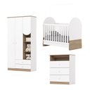 Ver imagem 3 de Quarto de Bebê Completo com Berço 3 em 1 Cômoda e Guarda-roupa Magia